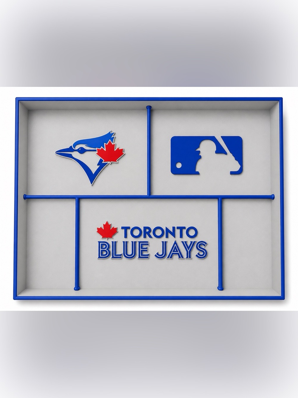 Toronto Blue Jays Grey MLB Pocket Dump Tray - For Keys, Wallet, Money, Etc